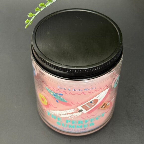 BBW The Perfect Summer Bath & Body Works Mason Jar Single Wick Candle - Picture 4 of 10